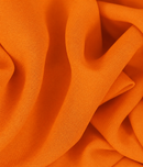 Orange Georgette Chiffon Plain Crepe Dyed Fashion Fabric 60" Decoration, Craft & Dress