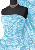 Duck Egg Blue Premium Spun Ice Crush Effect Velvet 2 Way Spandex 60" Craft, Dress & Decoration