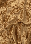 Antique Gold Premium Crushed Velvet 1 Way Stretch Fabric Dress Craft Wedding Cushion 60" - 150cm Wide Per Metre