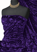 Cadbury Purple Premium Spun Ice Crush Effect Velvet 2 Way Spandex 60" Craft, Dress & Decoration