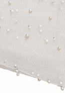 60" Net Fashion Studded Pearl Beaded Bridal Fabric Decoration/craft/dress/scarf