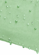 60" Net Fashion Studded Pearl Beaded Bridal Fabric Decoration/craft/dress/scarf