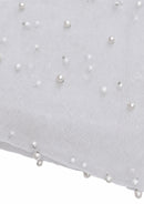 60" Net Fashion Studded Pearl Beaded Bridal Fabric Decoration/craft/dress/scarf