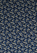 100% 45" Craft Cotton Poplin Fabric Mini Flower Leaves Print Face Mask Use D