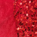 Sequin on Stretch Velvet With Luxury Sequins all Over 5mm Shining Sequin 2-way Stretch 60” Wide
