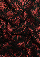 Wine 60"(150cm) Tulle Metallic Spiderweb Mesh Lace Fabric Decoration Dress