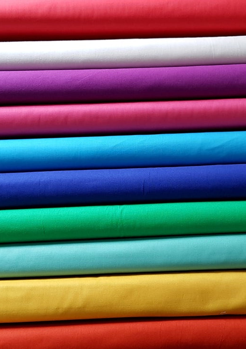 Wine Cotton Fabric 100% Cotton Poplin Plain Fabric for Dressmaking, Craft, Quilting & Facemasks 45" (112 cms) Wide Per Metre