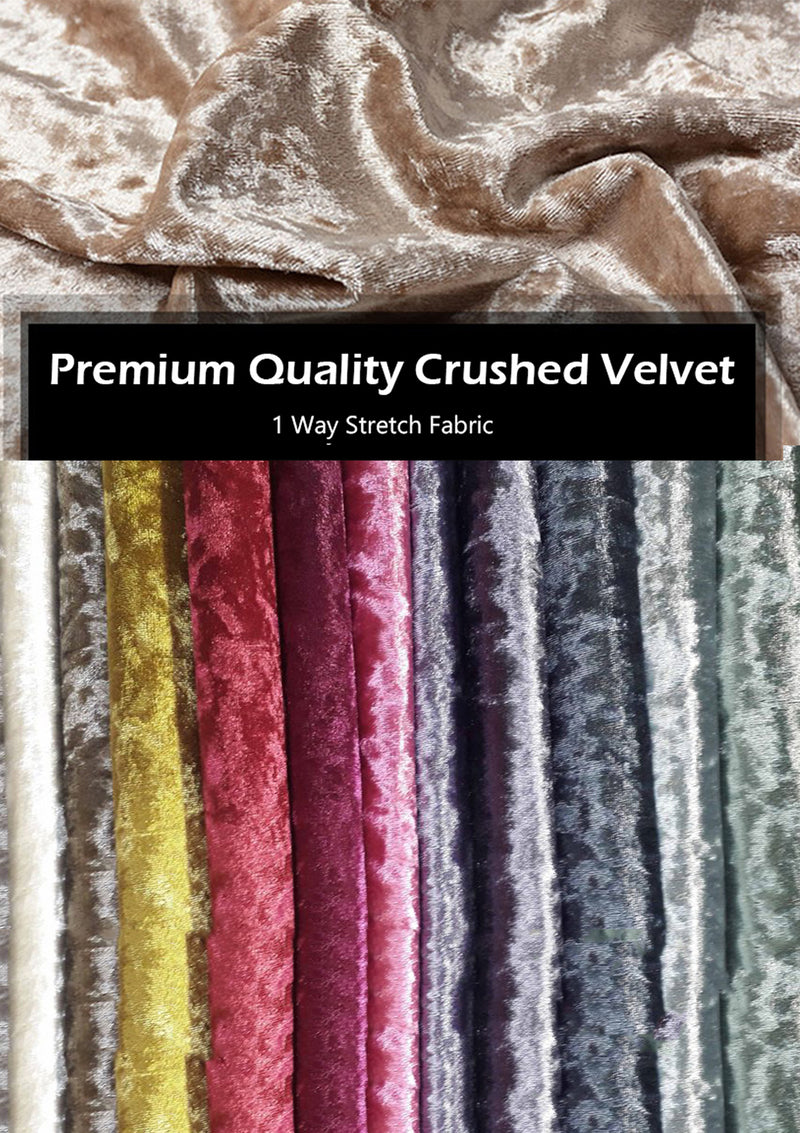 Emerald Green Premium Crushed Velvet 1 Way Stretch Fabric Dress Craft Wedding Cushion 60" - 150cm Wide Per Metre