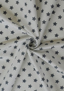 100% 45" Craft Cotton Poplin Stars Printed Fabric Face Masks Use D