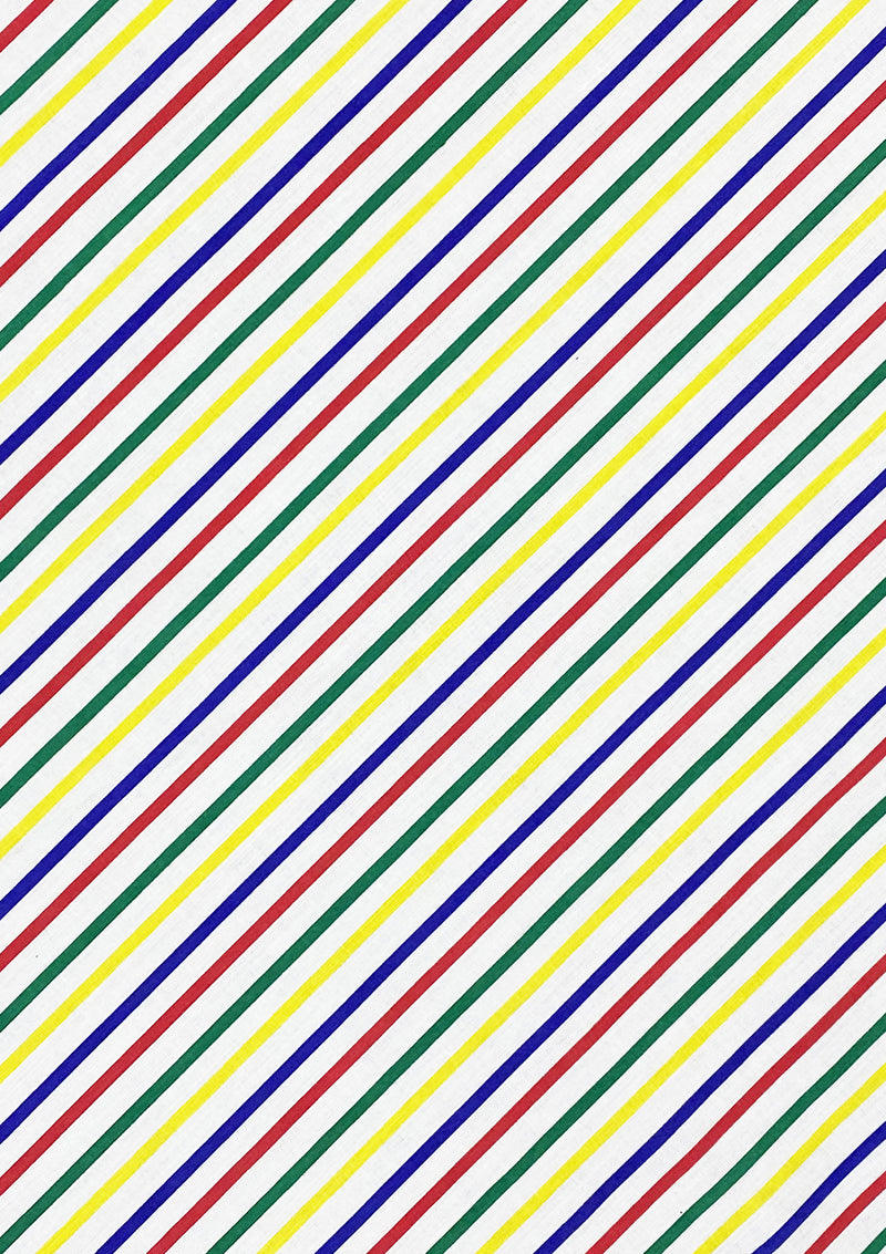 Multicoloured Stripes Polycotton Print Fabric 45" Wide ROSE & HUBBLE Branded 5mm Rainbow Horizontal Lines Crafts Dress Material D