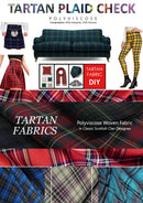 Fashion Cherry Tartan Fashion Fabric 58" (145 cms) Wide Scottish Plaid/Check Polyviscose Woven Fabric ideal for Fashiona and Upholstery