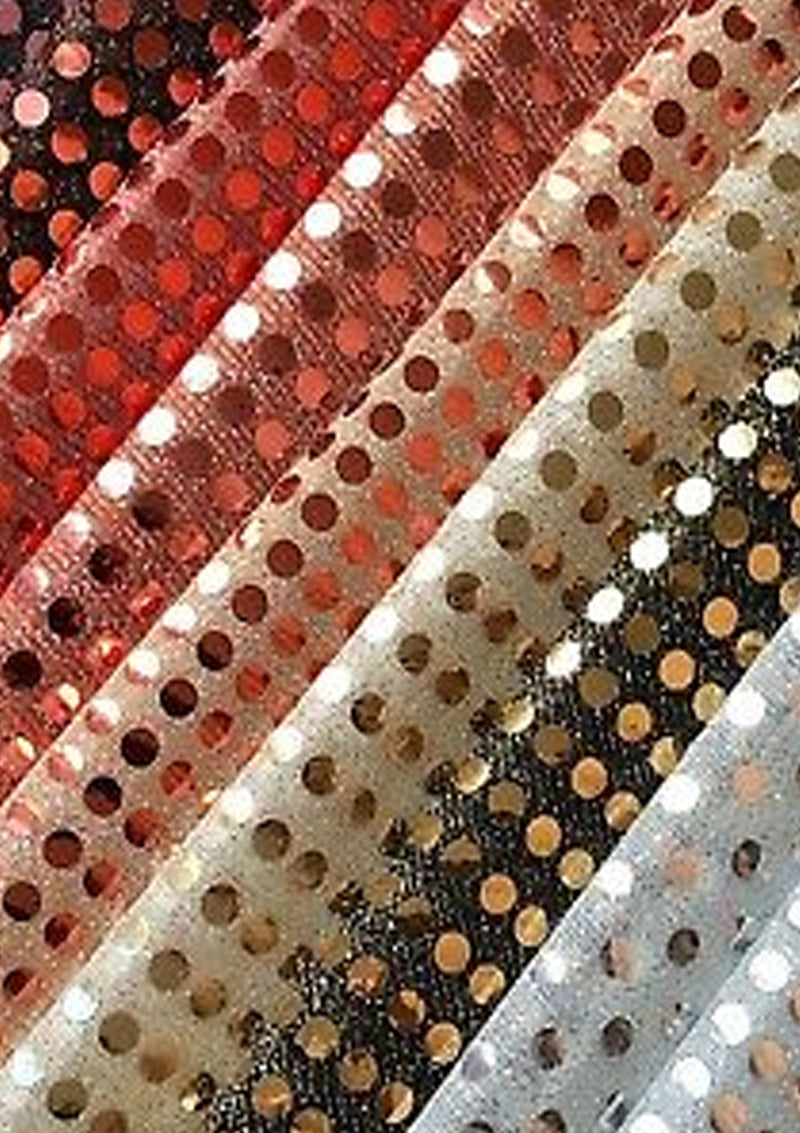 6mm American Knit Nylon Blend Colour Sequins Fabric 45" Wide Dress Decor & Craft