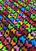 Butterfly Cotton Print Fabric Freedom 45" Wide 100% Cotton Poplin Fabric D#127