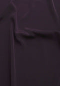 Crepe De Chine Dress Fabric Aubergine Silky Plain Dyed  44/45" Wide Craft