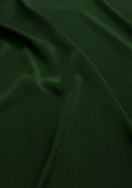 Crepe De Chine Dress Fabric Bottle Green Silky Plain Dyed  44/45" Wide Craft