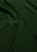 Crepe De Chine Dress Fabric Bottle Green Silky Plain Dyed  44/45" Wide Craft