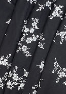 Floral Jersey Fabric Viscose Elastane 2-Way Stretch 61" Lacquer Foil Spandex