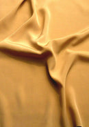 Crepe De Chine Dress Fabric Camel Silky Plain Dyed  44/45" Wide Craft