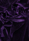 Cadbury Purple Premium Velvet Gloss Finish Fabric 1-Way Stretch 60" for Soft Furnishing & Dress