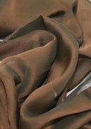 Cationic Chiffon Dress Fabric Chocolate Brown Silky Touch Fashion 60" Dress, Sarong & Decoration