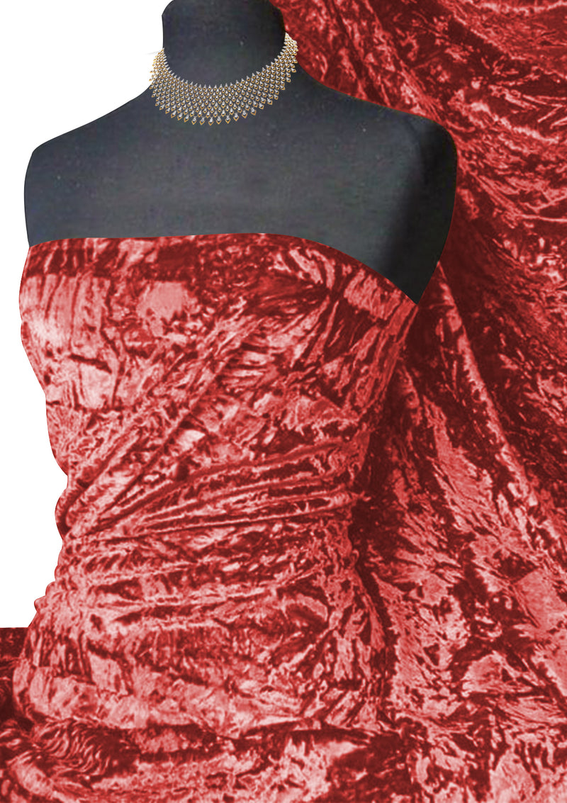 Premium Spun Ice Crush Effect Velvet 2 Way Spandex 60" Craft, Dress & Decoration 1