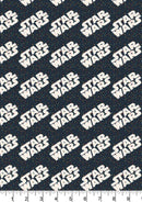 45" 100% Craft Cotton Star Wars Official Logo Black + Rainbow Dots Fabric D