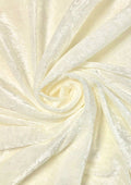 Cream Premium Crushed Velvet 1 Way Stretch Fabric Dress Craft Wedding Cushion 60" - 150cm Wide Per Metre