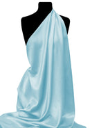 Duck Egg Blue Back Crepe Satin Fabric 58" Luxury Non Stretch Polyester Dressing & Crafting