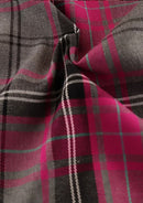 Fashion Cerise Tartan Fashion Fabric 58" (145 cms) Wide Scottish Plaid/Check Polyviscose Woven Fabric ideal for Fashiona and Upholstery
