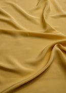 Crepe De Chine Dress Fabric Gold Silky Plain Dyed  44/45" Wide Craft