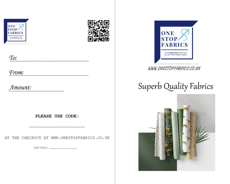 One Stop Fabrics E-Gift Card