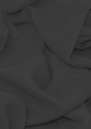 Premium Crepe Chiffon Fabric Grey Plain Dyed 44/45" Decoration,Craft & Dress