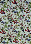 100% 45"Craft Cotton Poplin Berry & Leaves Print D