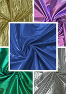 Silver Metallic Emperor Foil Non Stretch Decoration Fabric Shiny Material for Fancy Dress, Costume, Decoration & Crafting l 53’’- 135cms Wide | Sold by The Metre