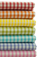 Large Check 1/4" Marigold Yellow 45" Wide Gingham Polycotton Fabric Check Material Dress Crafts Uniform