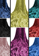 Royal Blue Luxury Crush Velvet Medium Weight 1-Way 60’’ Wide For Dress, Decor & Furnishing