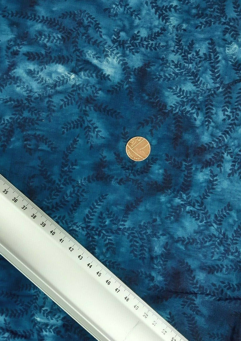 John Louden 100% 45" Cotton Voile Batik Leaf Print D