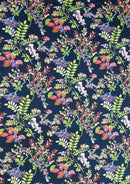 100% 45"Craft Cotton Poplin Berry & Leaves Print D