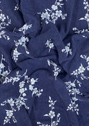 Floral Jersey Fabric Viscose Elastane 2-Way Stretch 61" Lacquer Foil Spandex