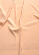 Crepe De Chine Dress Fabric Peach Silky Plain Dyed  44/45" Wide Craft