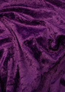 Purple Premium Crushed Velvet 1 Way Stretch Fabric Dress Craft Wedding Cushion 60" - 150cm Wide Per Metre