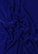 Micro Velvet Plain Fabric 45" Wide Luxury 5000 Grade Velour Non Stretch Dressing (Royal Blue)
