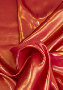 Red 60"  Luxury Shimmer Foil Satin Fabric Nice Drape/Flow Dress Decoration