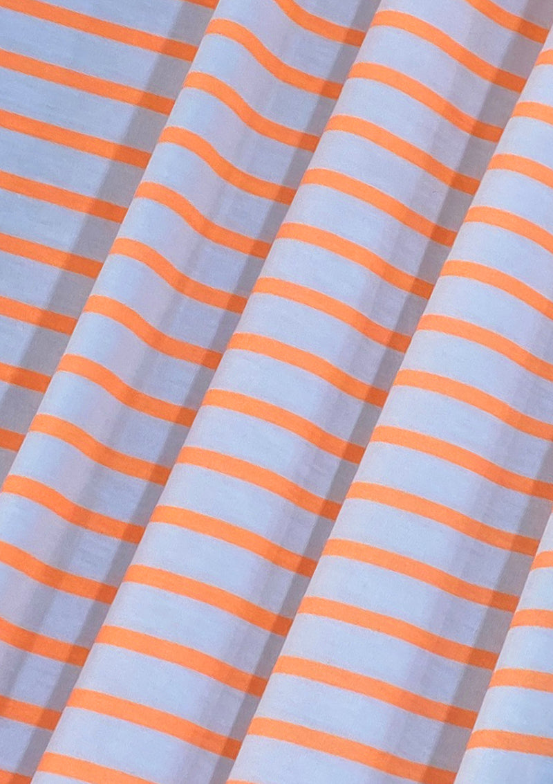 Stripes Jersey Fabric Viscose Elastane Vertical Lines 2-Way Stretch 68" - Orange