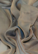 Cationic Chiffon Dress Fabric Tan Silky Touch Fashion 60" Dress, Sarong & Decoration