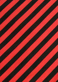 Red Black Broad Stripes Polycotton Printed Fabric Horizontal 11mm Stripes 45" Craft D#55