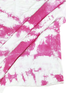 Tie Dye Print Jersey Fabric Viscose Elastane 2-Way Stretch 63" Wide Fashion Dressing - Pink