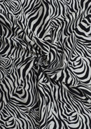100% 45" Craft Cotton Poplin Safari Zebra Skin Printed Fabric Face Mask Use D