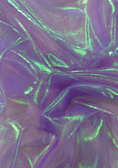 Lavender 50" Rainbow Organza Pearlised Iridescent Fabric Weddings Dancewear Christmas Decor