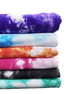 Tie Dye Print Jersey Fabric Viscose Elastane 2-Way Stretch 63" Wide Fashion Dressing - Blue